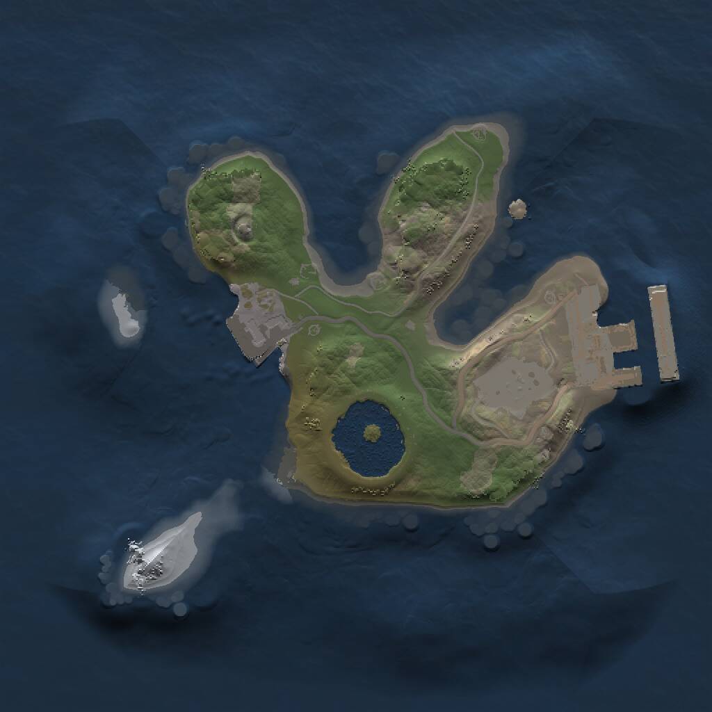 Rust Map: Procedural Map, Size: 1500, Seed: 6291, 2 Monuments