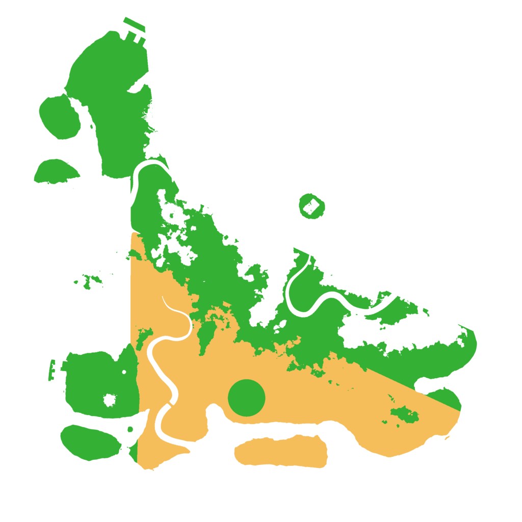 Biome Rust Map: Procedural Map, Size: 3700, Seed: 302613336