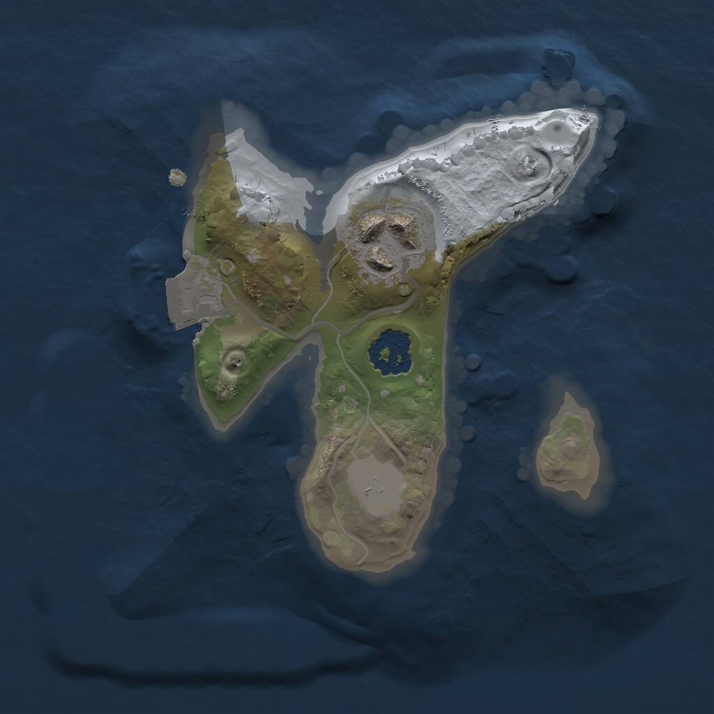 Rust Map: Procedural Map, Size: 1600, Seed: 11337, 2 Monuments