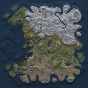 Thumbnail Rust Map: Procedural Map, Size: 5000, Seed: 472829, 16 Monuments