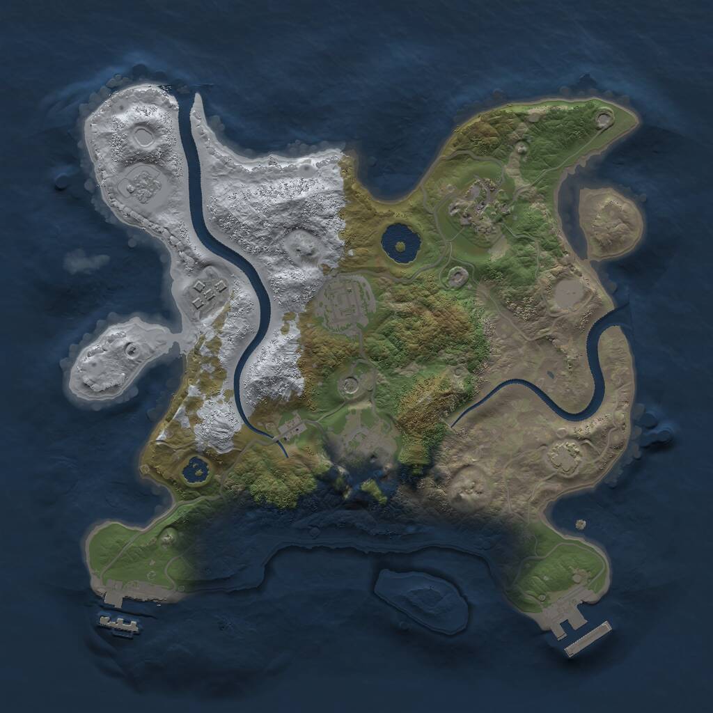 Rust Map: Procedural Map, Size: 2800, Seed: 1382831665, 10 Monuments
