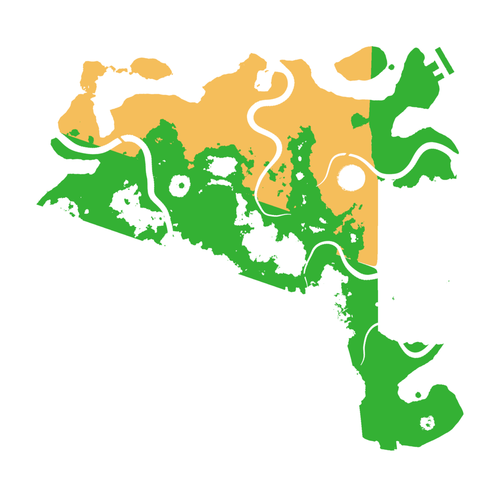 Biome Rust Map: Procedural Map, Size: 3500, Seed: 108453