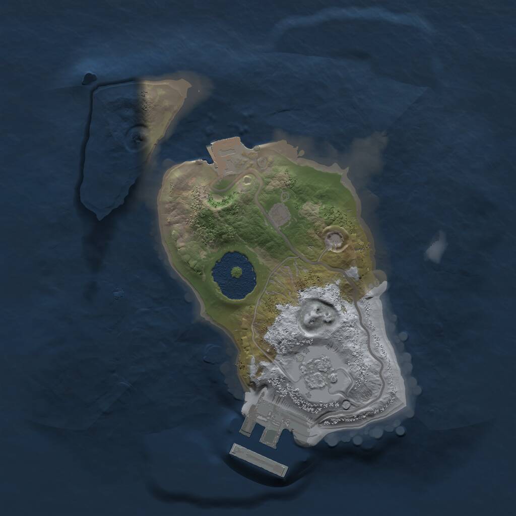 Rust Map: Procedural Map, Size: 1750, Seed: 13, 3 Monuments