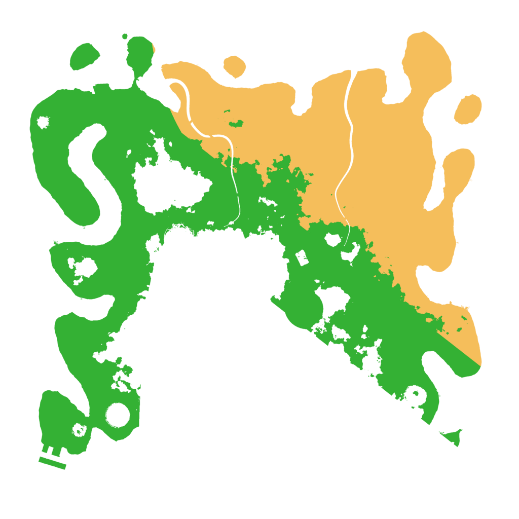 Biome Rust Map: Procedural Map, Size: 3800, Seed: 129556