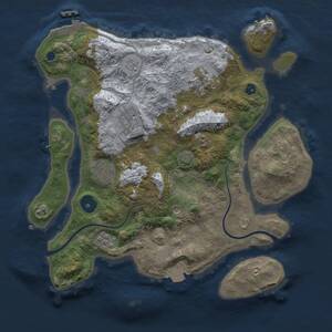 Thumbnail Rust Map: Procedural Map, Size: 3000, Seed: 6029, 9 Monuments