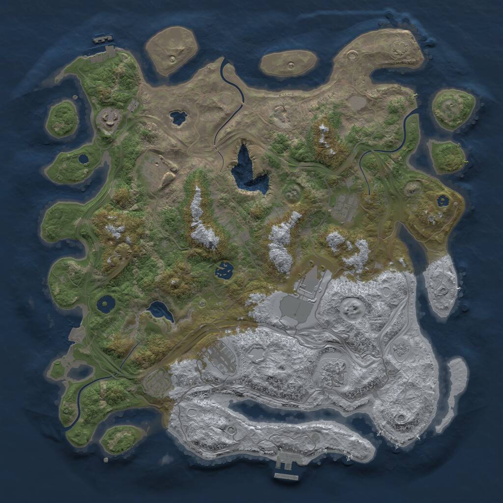 Rust Map: Procedural Map, Size: 4250, Seed: 1517365603, 14 Monuments