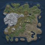 Thumbnail Rust Map: Procedural Map, Size: 4068, Seed: 3486489, 14 Monuments