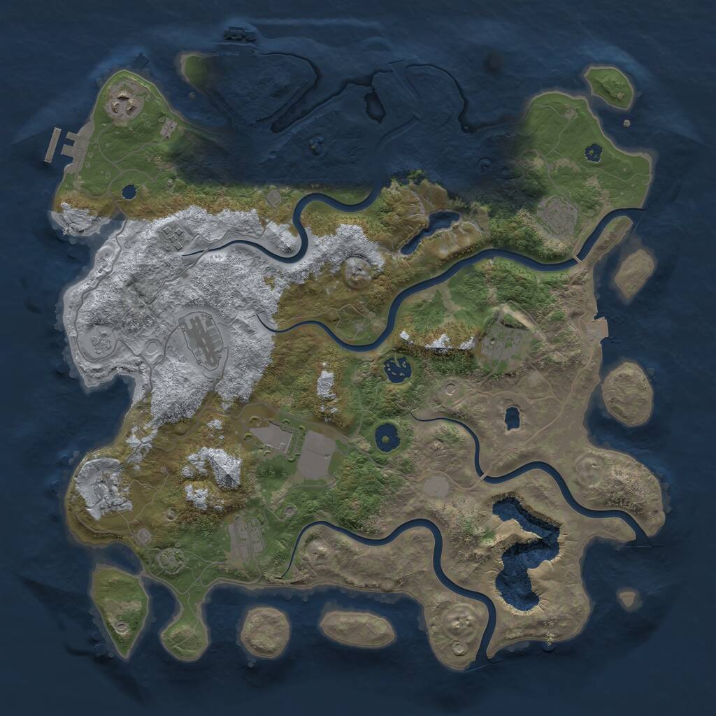 Rust Map: Procedural Map, Size: 4068, Seed: 3486489, 15 Monuments