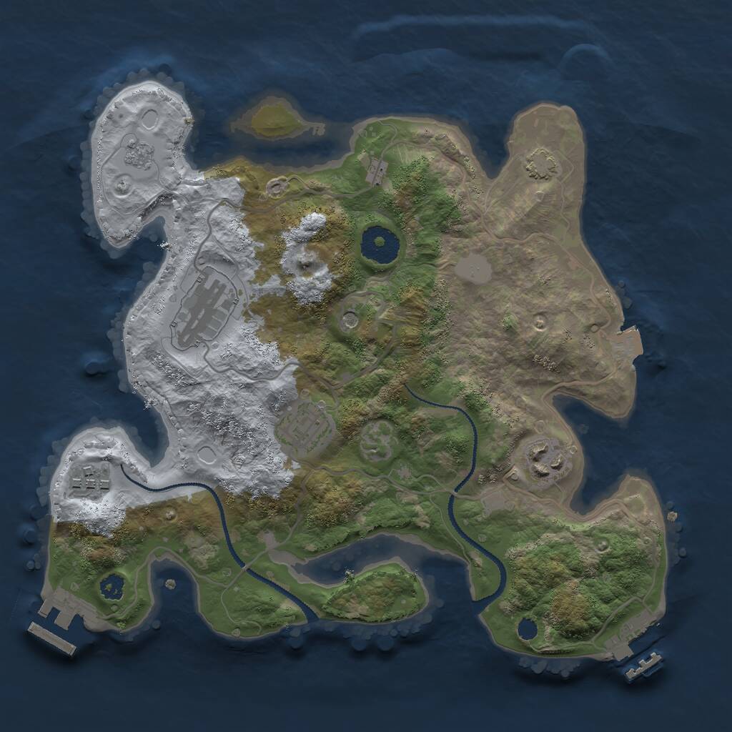 Rust Map: Procedural Map, Size: 2900, Seed: 1622708343, 10 Monuments