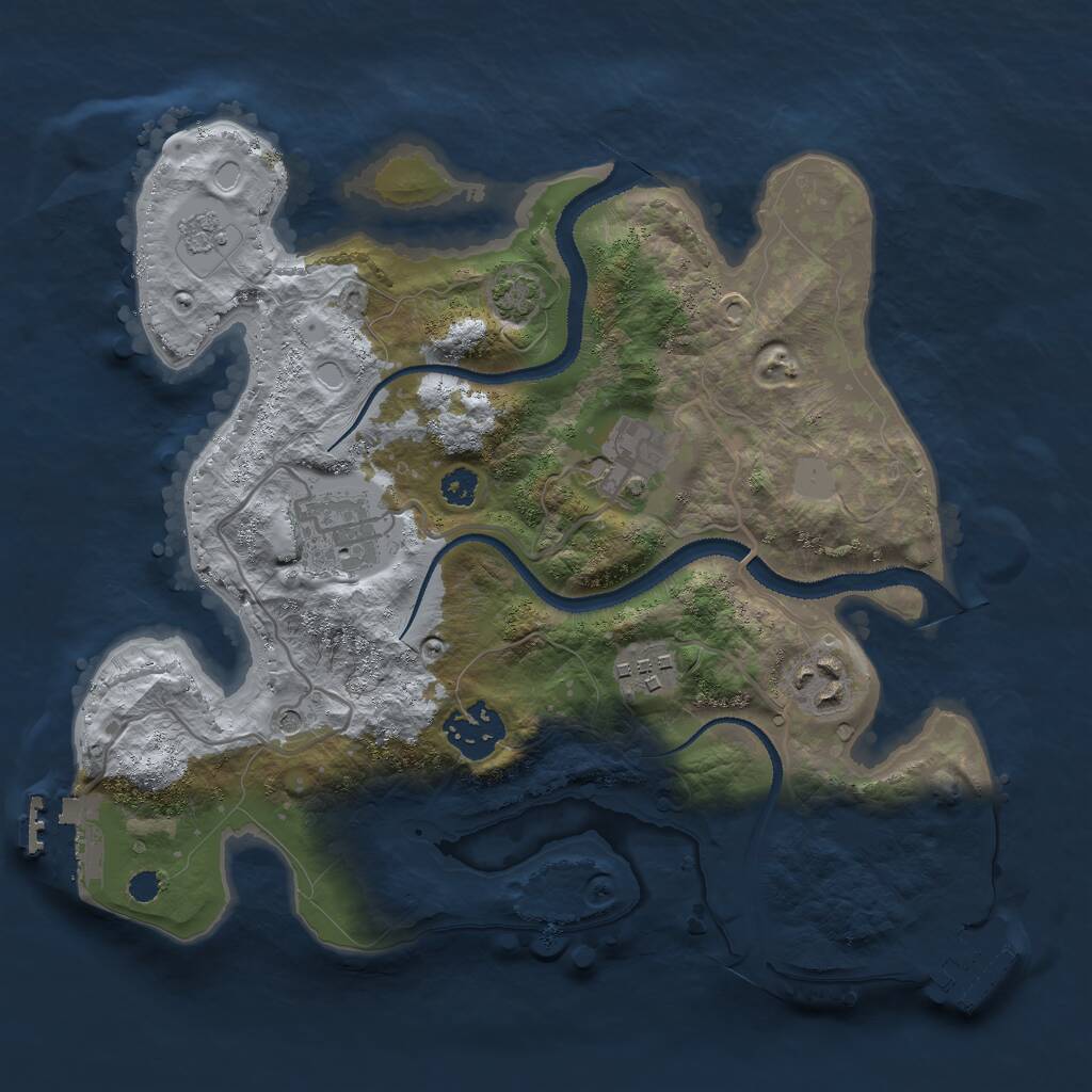 Rust Map: Procedural Map, Size: 2900, Seed: 1622708343, 11 Monuments