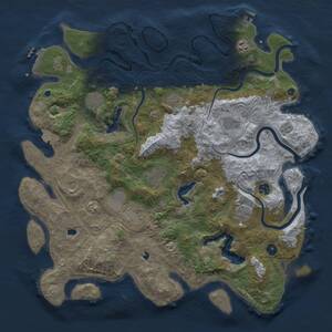 Thumbnail Rust Map: Procedural Map, Size: 4500, Seed: 923899266, 16 Monuments