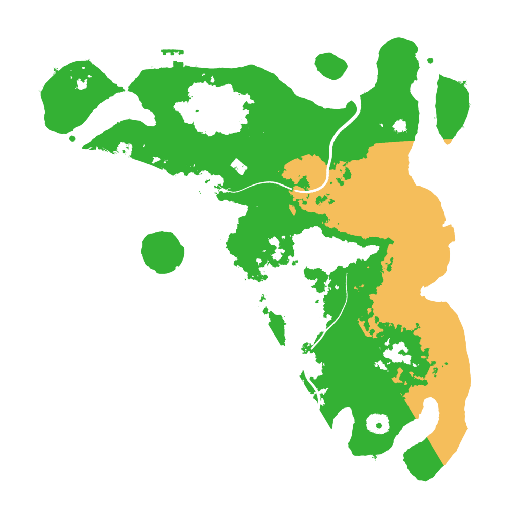 Biome Rust Map: Procedural Map, Size: 3500, Seed: 884157526