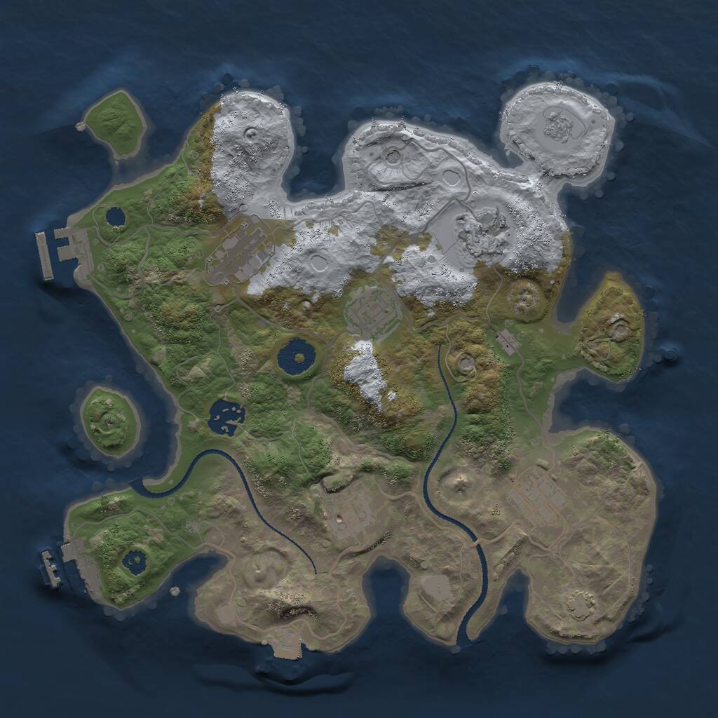 Rust Map: Procedural Map, Size: 3000, Seed: 1435929482, 12 Monuments