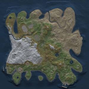 Thumbnail Rust Map: Procedural Map, Size: 3500, Seed: 24102, 13 Monuments