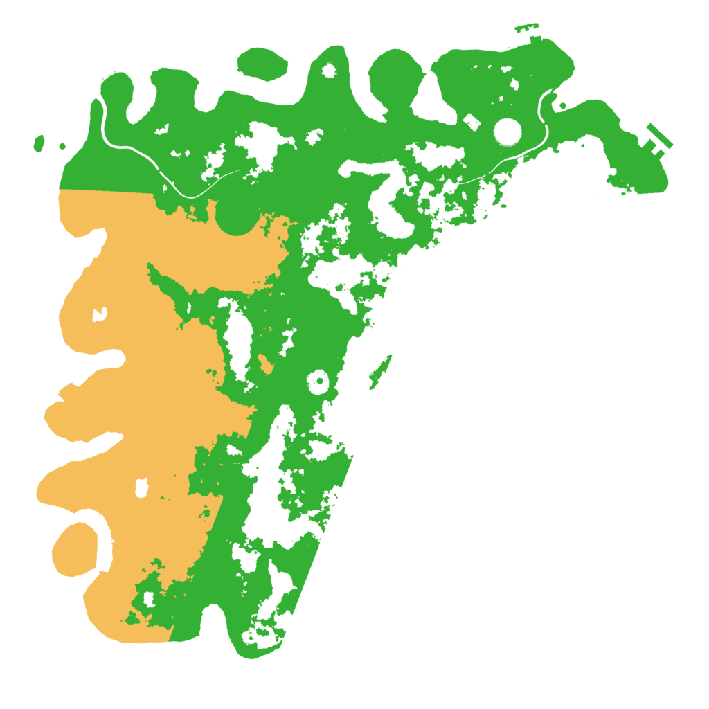 Biome Rust Map: Procedural Map, Size: 4500, Seed: 1361014676