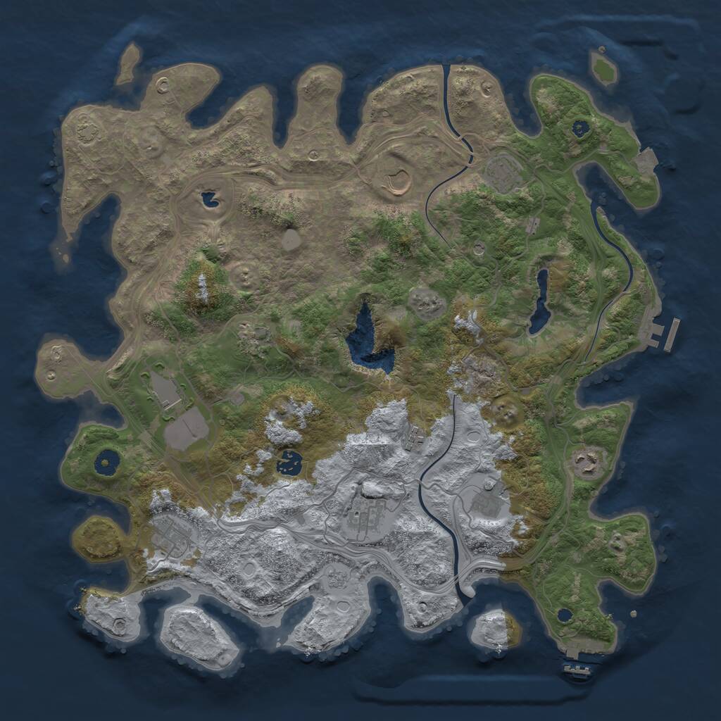 Rust Map: Procedural Map, Size: 4250, Seed: 22282953, 16 Monuments