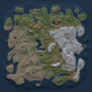 Thumbnail Rust Map: Procedural Map, Size: 4500, Seed: 67893421, 17 Monuments