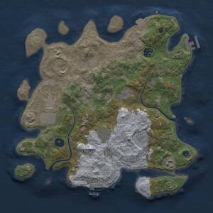 Thumbnail Rust Map: Procedural Map, Size: 3500, Seed: 19880422, 13 Monuments