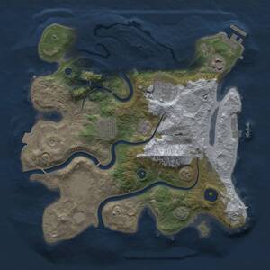 Thumbnail Rust Map: Procedural Map, Size: 3000, Seed: 163362453, 11 Monuments