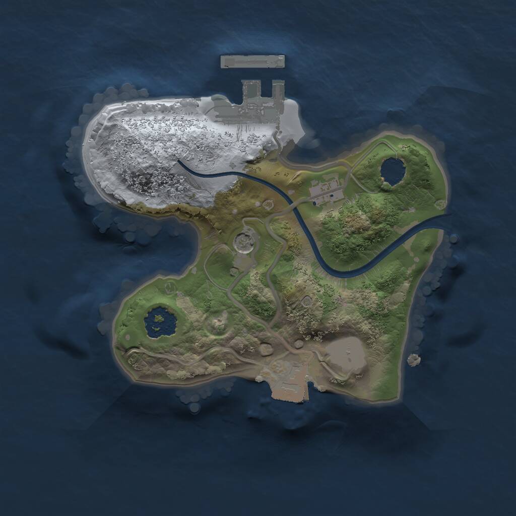 Rust Map: Procedural Map, Size: 1625, Seed: 648252, 3 Monuments