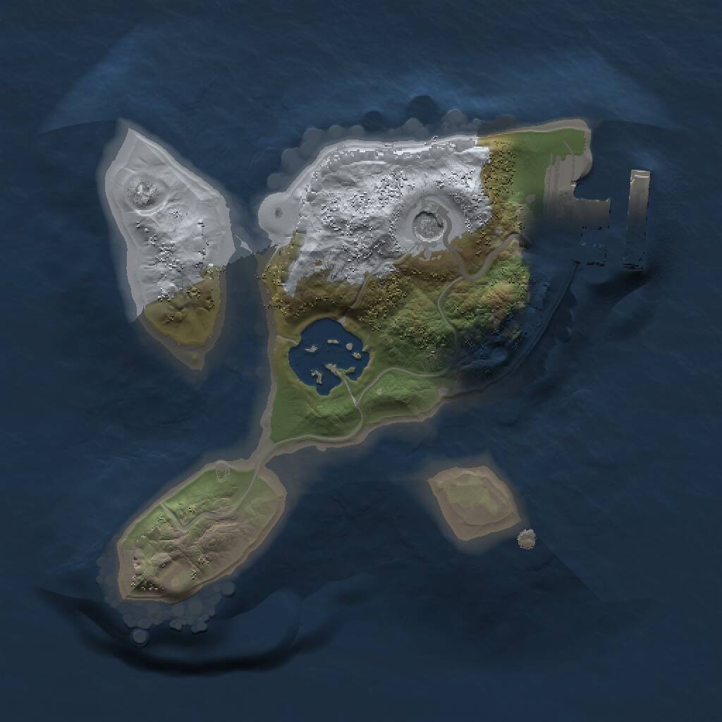 Rust Map: Procedural Map, Size: 1500, Seed: 28882, 4 Monuments
