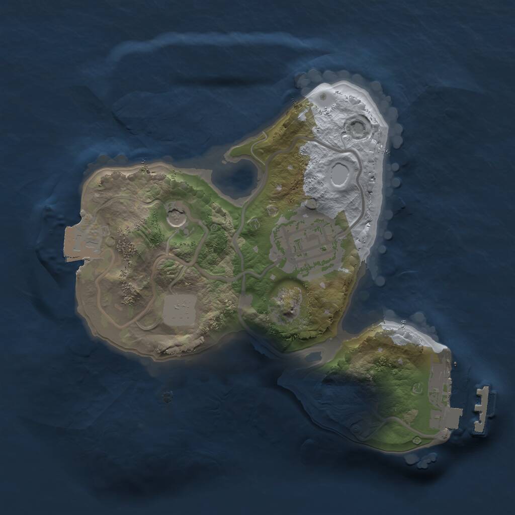 Rust Map: Procedural Map, Size: 1700, Seed: 48627, 4 Monuments