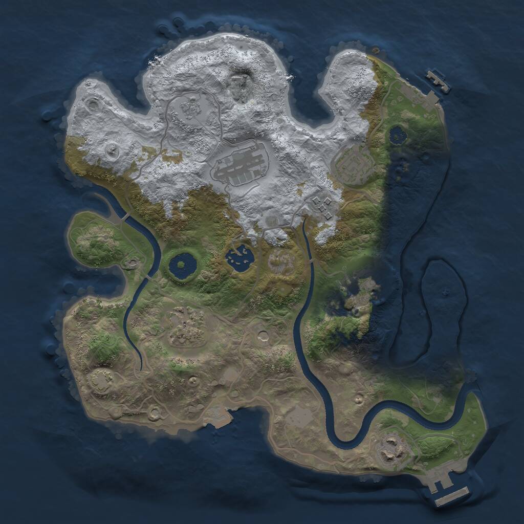 Rust Map: Procedural Map, Size: 3000, Seed: 68231, 13 Monuments