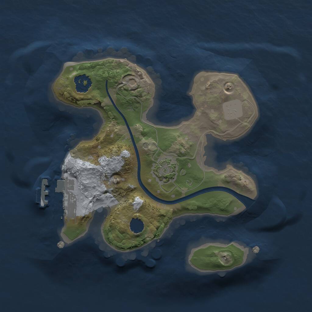 Rust Map: Procedural Map, Size: 1750, Seed: 2097469169, 3 Monuments
