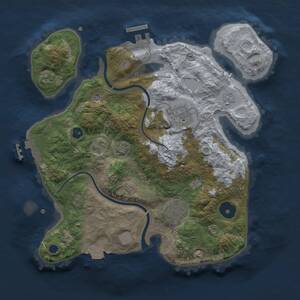 Thumbnail Rust Map: Procedural Map, Size: 2750, Seed: 32852, 8 Monuments