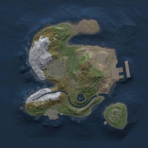 Thumbnail Rust Map: Procedural Map, Size: 1800, Seed: 199995465, 3 Monuments