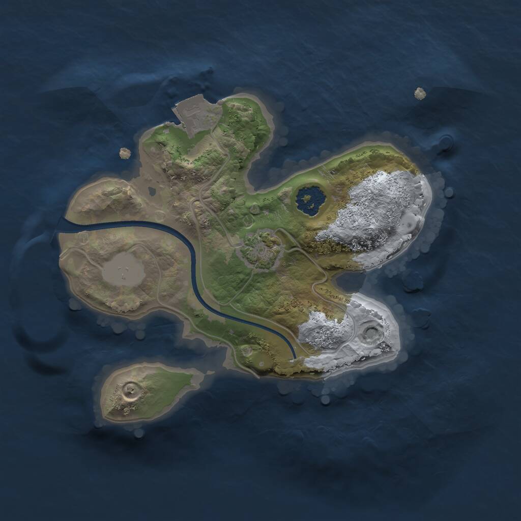 Rust Map: Procedural Map, Size: 1800, Seed: 19999, 2 Monuments