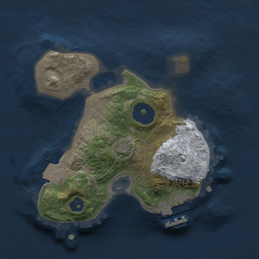 Rust Map: Procedural Map, Size: 1800, Seed: 123123, 3 Monuments
