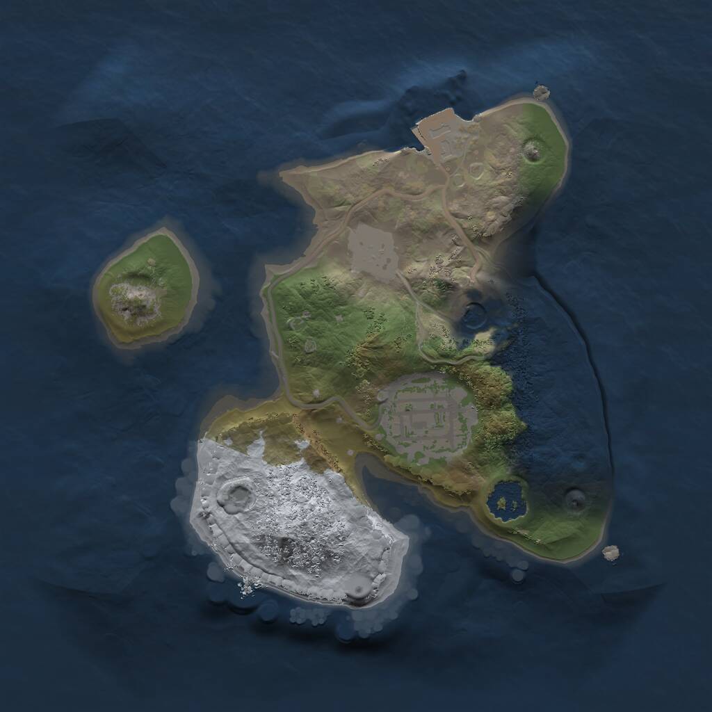 Rust Map: Procedural Map, Size: 1800, Seed: 1999, 3 Monuments