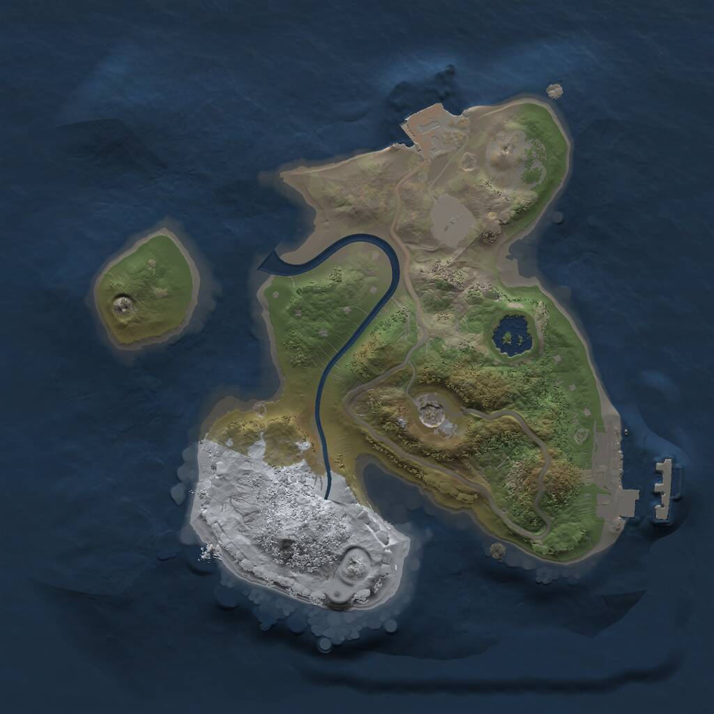 Rust Map: Procedural Map, Size: 1800, Seed: 1999, 3 Monuments