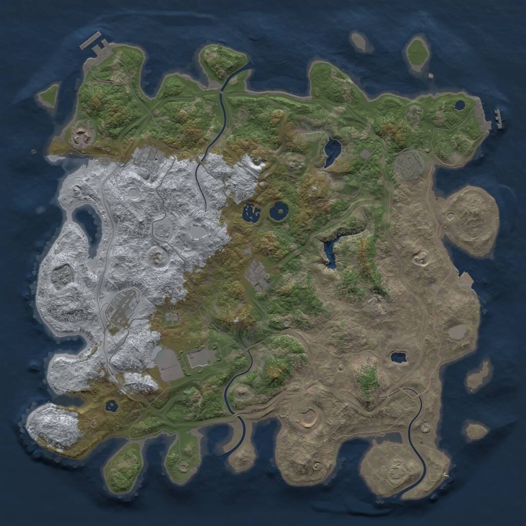 Rust Map: Procedural Map, Size: 4255, Seed: 922034133, 15 Monuments