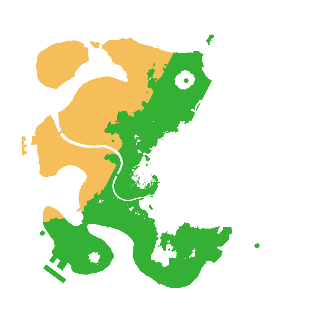 Biome Rust Map: Procedural Map, Size: 2500, Seed: 50423432