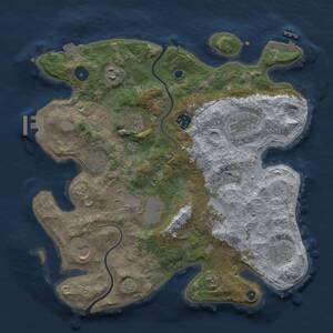 Thumbnail Rust Map: Procedural Map, Size: 3500, Seed: 2001458089, 15 Monuments
