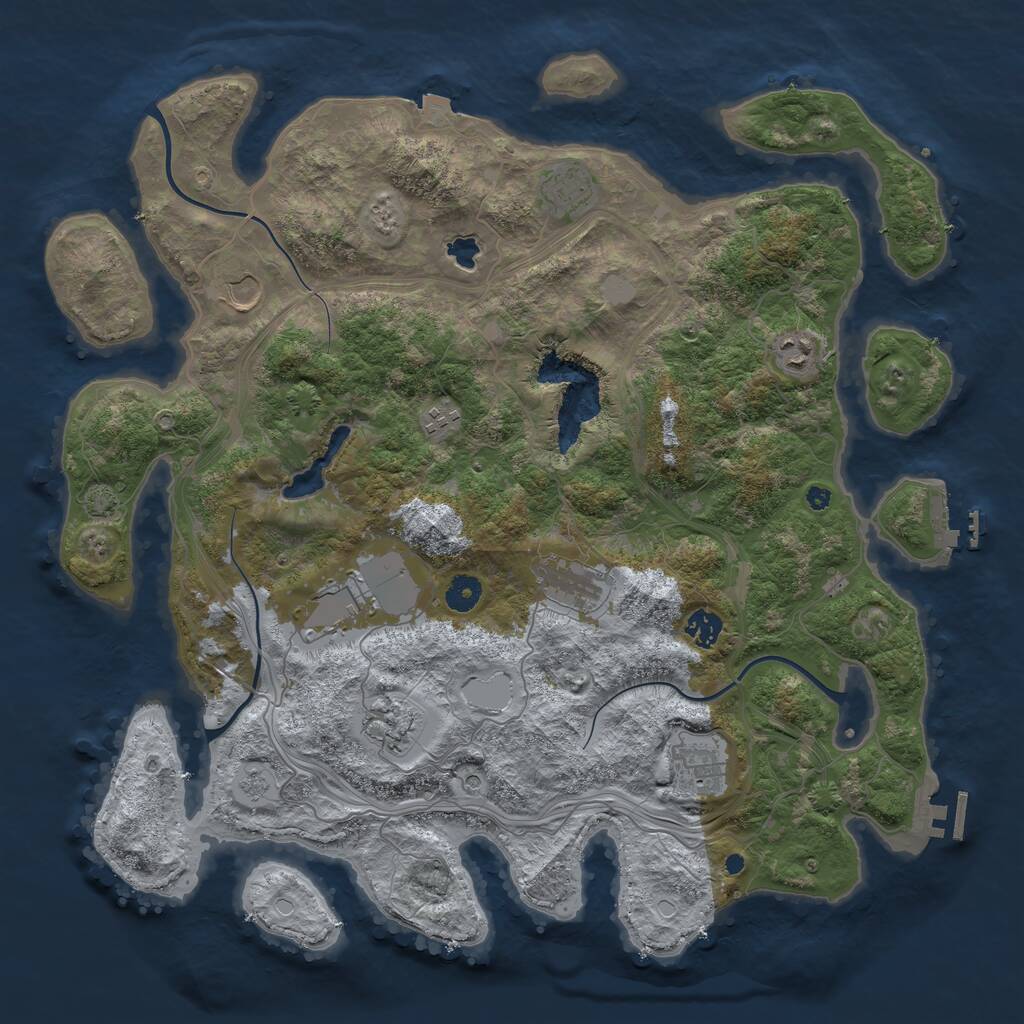 Rust Map: Procedural Map, Size: 4250, Seed: 1573829405, 15 Monuments