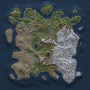 Thumbnail Rust Map: Procedural Map, Size: 3500, Seed: 732939175, 11 Monuments