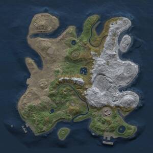 Thumbnail Rust Map: Procedural Map, Size: 3000, Seed: 79799406, 9 Monuments
