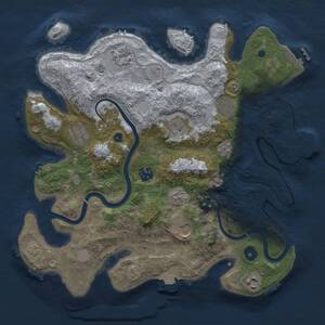 Thumbnail Rust Map: Procedural Map, Size: 3500, Seed: 3141964, 14 Monuments