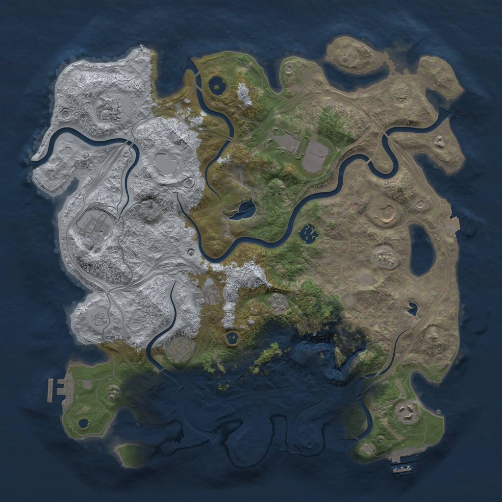 Rust Map: Procedural Map, Size: 4250, Seed: 197045191, 15 Monuments