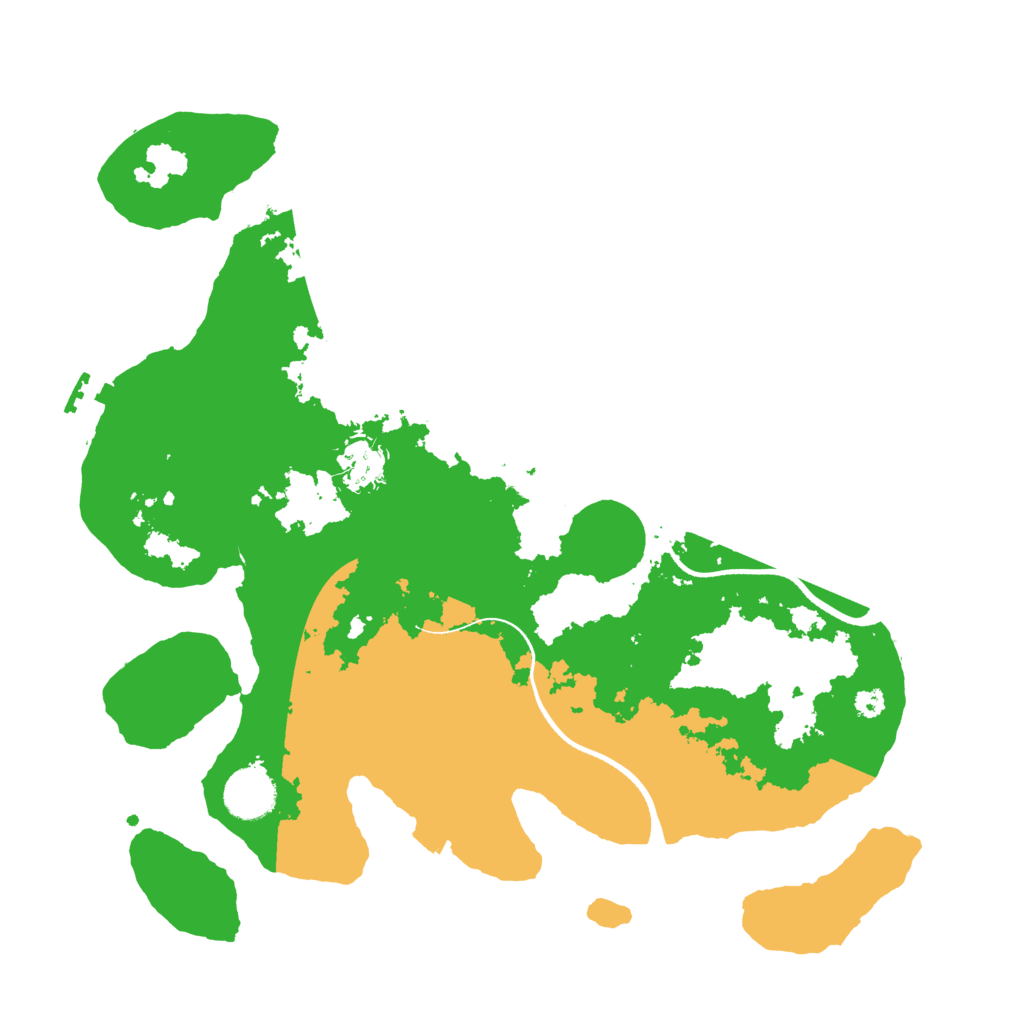 Biome Rust Map: Procedural Map, Size: 3500, Seed: 2077508389