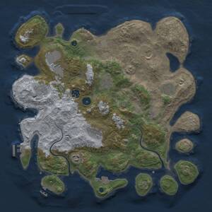 Thumbnail Rust Map: Procedural Map, Size: 3800, Seed: 636885515, 16 Monuments