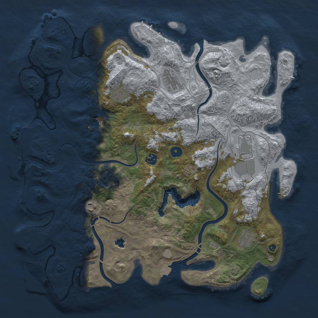 Rust Map: Procedural Map, Size: 4250, Seed: 8498, 13 Monuments