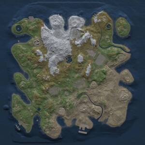 Thumbnail Rust Map: Procedural Map, Size: 3500, Seed: 971814806, 13 Monuments