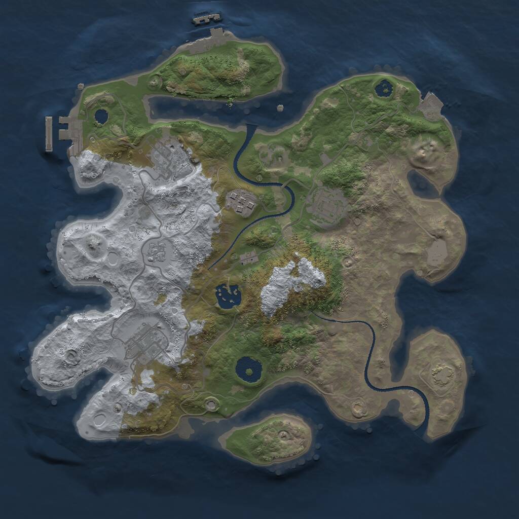 Rust Map: Procedural Map, Size: 3000, Seed: 336240003, 10 Monuments