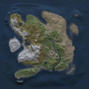 Thumbnail Rust Map: Procedural Map, Size: 2500, Seed: 1336941836, 6 Monuments