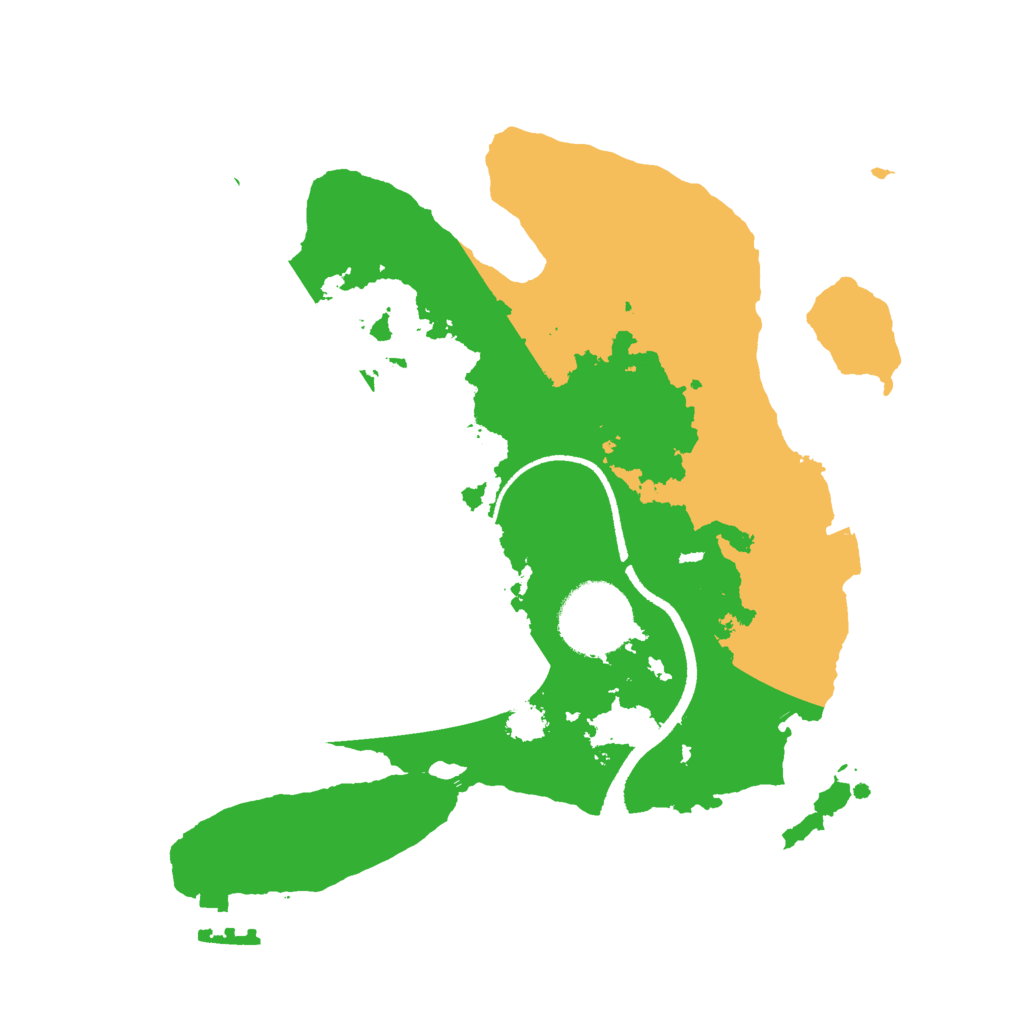 Biome Rust Map: Procedural Map, Size: 2500, Seed: 1336941836