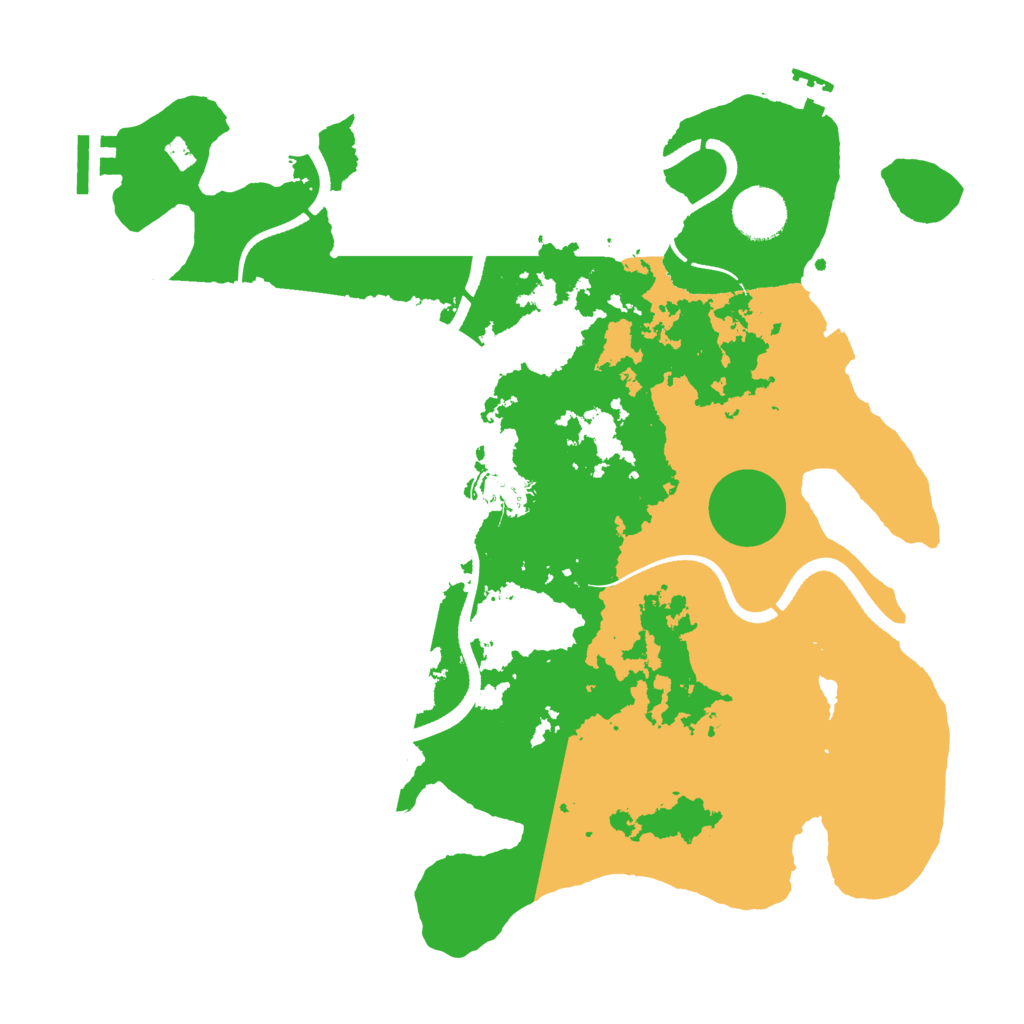 Biome Rust Map: Procedural Map, Size: 3500, Seed: 43180995